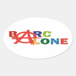 Barcalone Ovaler Aufkleber