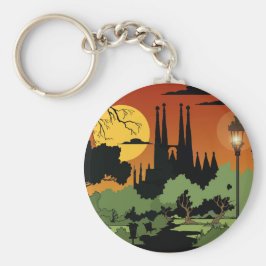 Barcelona 2.25" Basic Button Schlüsselanhänger