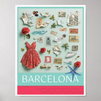 Barcelona auf meinem Mind-Poster Poster