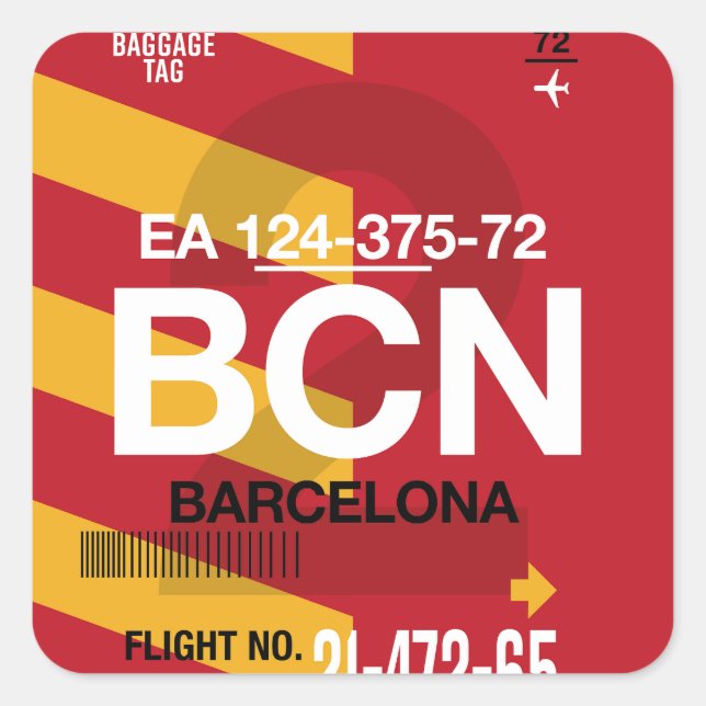Barcelona - Aufkleber für den Tag (Vorderseite)