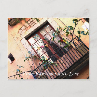 Barcelona Balcony Postkarte