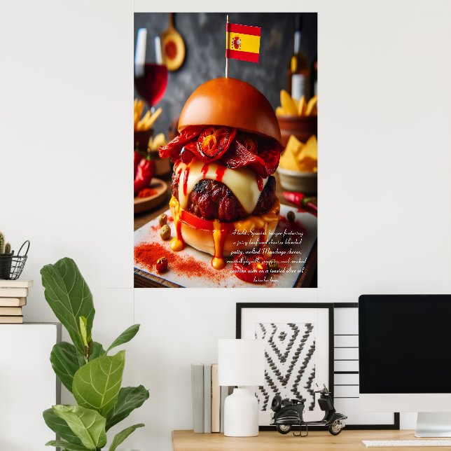 Barcelona Bites: Chorizo Champion 24x36 Poster (Heimbüro)