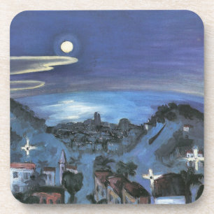 Barcelona Blick auf die Stadt bei Nacht von Walter Getränkeuntersetzer