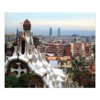 Barcelona Blick vom Gaudi Parc Guell