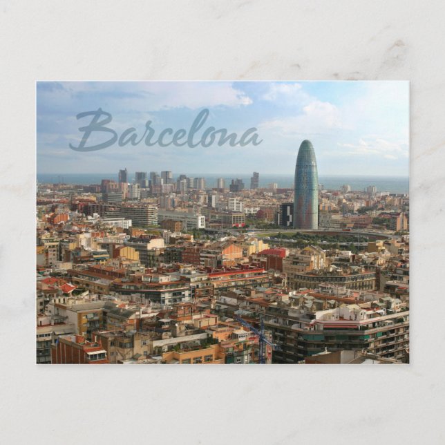 Barcelona City Postkarte (Vorderseite)