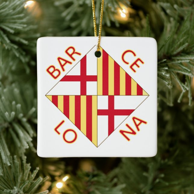 Barcelona coat of arms keramikornament (Baum)