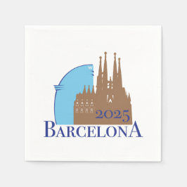 Barcelona Cocktail Napkin Serviette