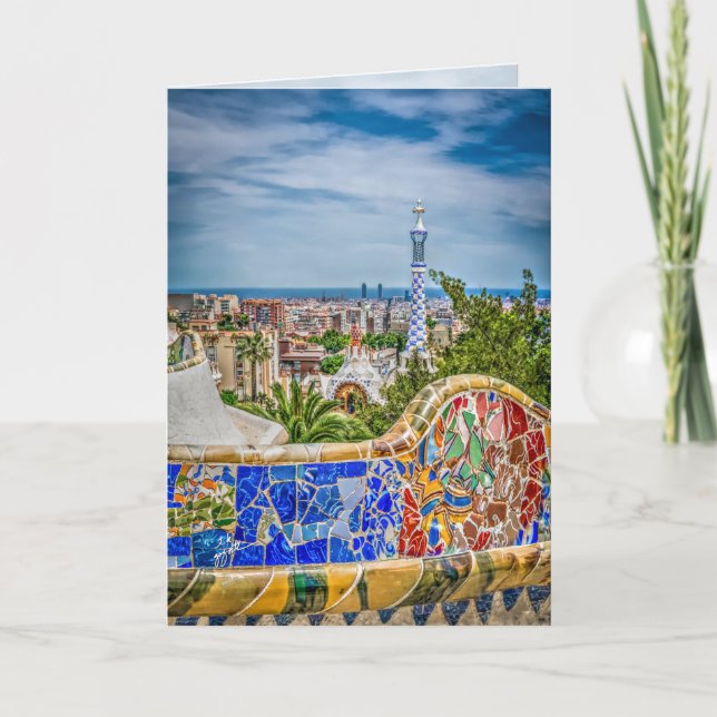 Barcelona Einzigartige fotografische Kunst Karte (Vorderseite)