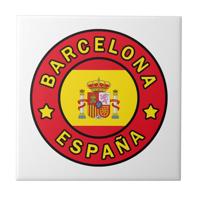 Barcelona España Fliese (Vorderseite)
