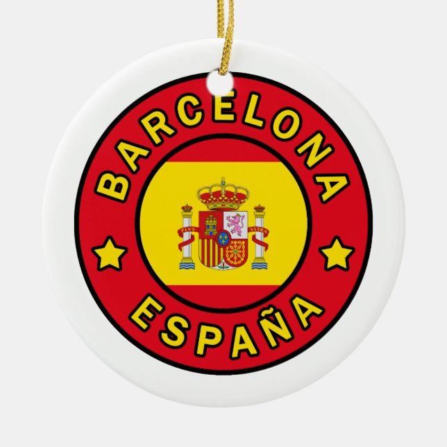 Barcelona España Keramik Ornament (Vorne)