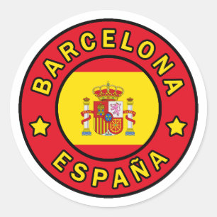 Barcelona España Runder Aufkleber