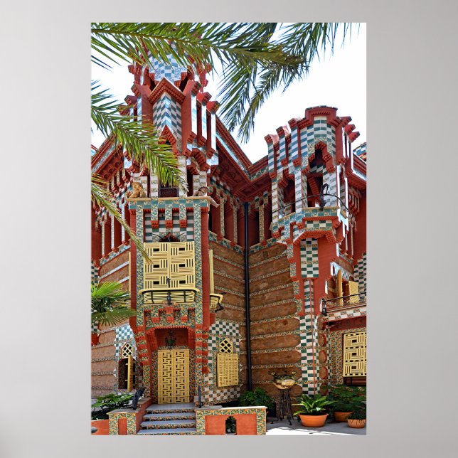 Barcelona. Gaudí. Casa Vicens. Poster (Vorne)