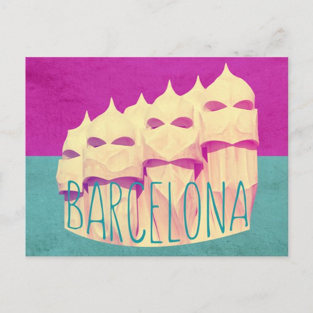 Barcelona Gaudi Paradise Postkarte (Vorderseite)