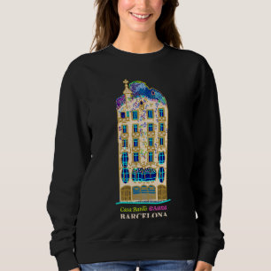 Barcelona, Hand zeichnend Gaudi Casa Batlló, Spani Sweatshirt