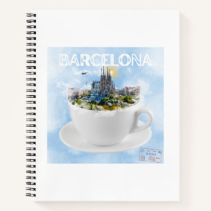 Barcelona im Teacup - Sagrada Familia Skyline Notizbuch
