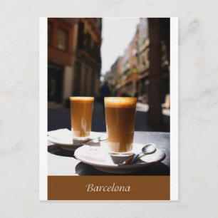 Barcelona Kaffeepause Postkarte