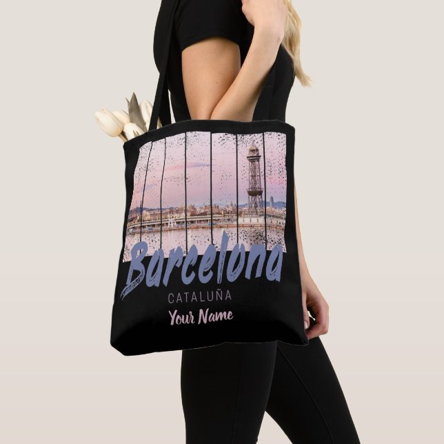 Barcelona - Katalonien - Sonnenuntergang Skyline S Tasche (Von Nahem)