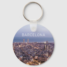Barcelona Katalonien Sunset Skyline Spanien Stadt Schlüsselanhänger
