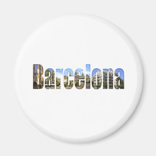 Barcelona mit Touristenattraktionen in den Magnet