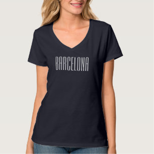 Barcelona Moderne Minimalistische Reisetipografie T-Shirt