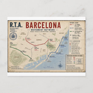 Barcelona Movement Network Postkarte R.T.A.