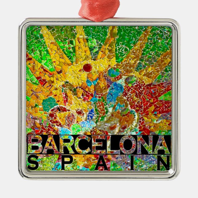 Barcelona Ornament Aus Metall (Vorne)