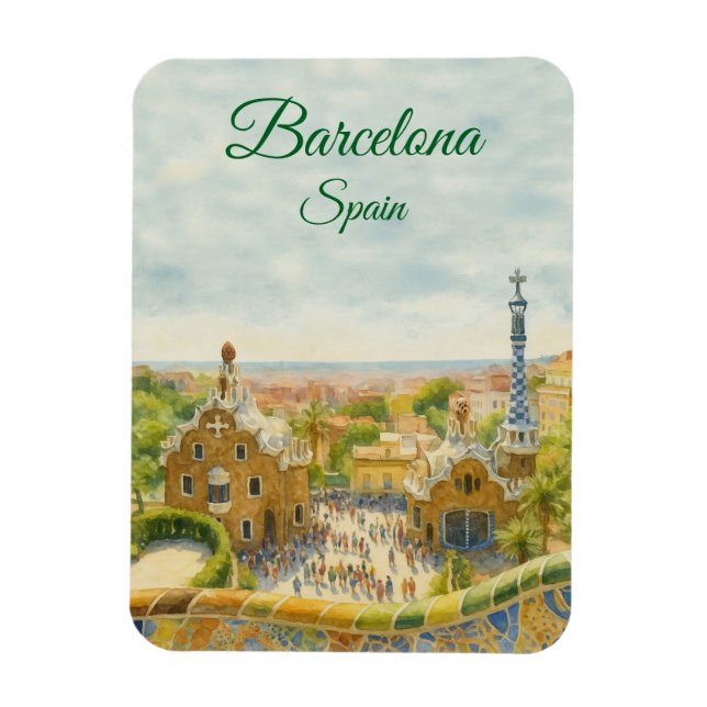Barcelona Park Guell Magnet (Vertikal)