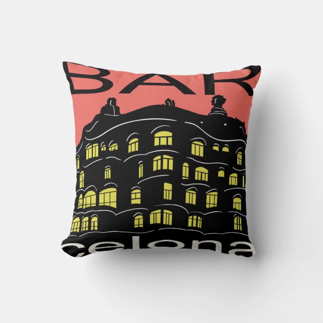 Barcelona-Polyester-Wurfs-Kissen 16" x 16" Kissen (Vorderseite)