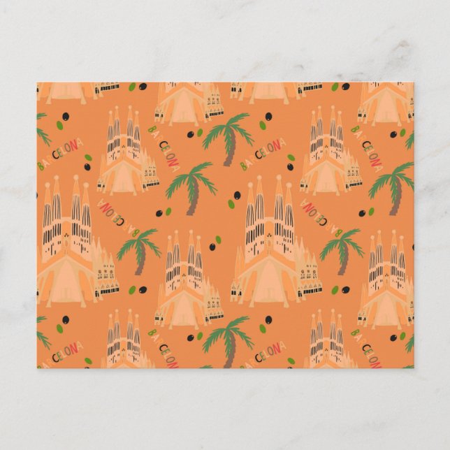 Barcelona Postkarte (Vorderseite)