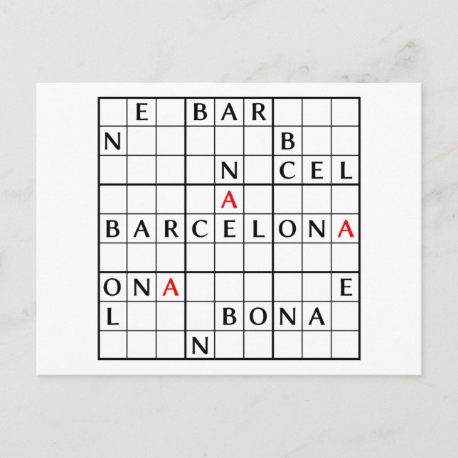 BARCELONA POSTKARTE (Vorderseite)
