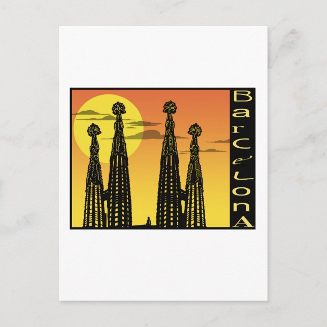 Barcelona Postkarte (Vorderseite)