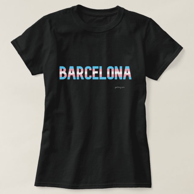 Barcelona Pride Transgender Flag T-Shirt (Design vorne)