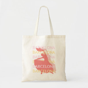 Barcelona Reisen Kunst, Rosa, Pastel Tragetasche