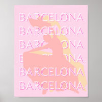 Barcelona Reisen Kunst, Spanien Kunst, Rosa, Paste