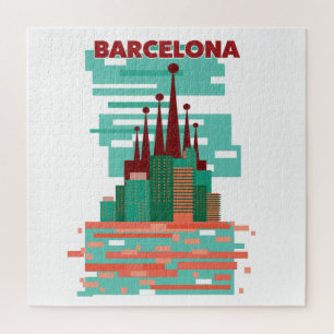 Barcelona Retro-Reiseplakat
