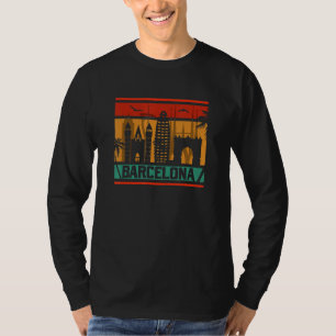 Barcelona Retro Spanien Reisen Espana Tourismus Va T-Shirt
