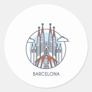 Barcelona Runder Aufkleber