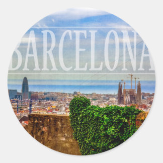 Barcelona Runder Aufkleber