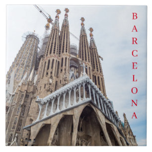 Barcelona Sagrada Familia Aussicht Keramik Fliesen