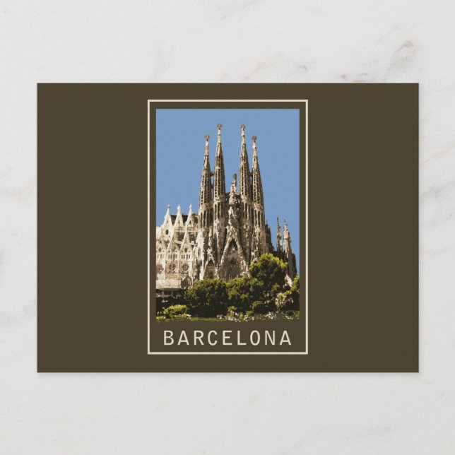 Barcelona Sagrada Familia Postkarte (Vorderseite)