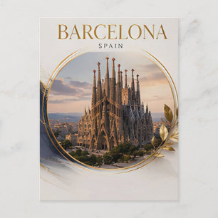 🌇 Barcelona Sagrada Familia Reise Spanien 🇪🇸 Postkarte