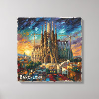 Barcelona Sagrada Sonnenuntergang Stadtlandschaft