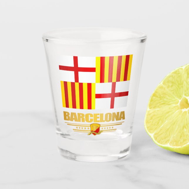 Barcelona Schnapsglas (Vorderseite)