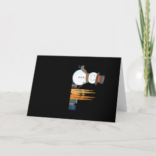 Barcelona Schneemann Karte