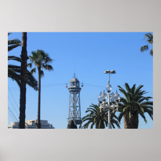 Barcelona Seilbahnen Poster