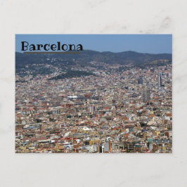 Barcelona Skyline Postkarte