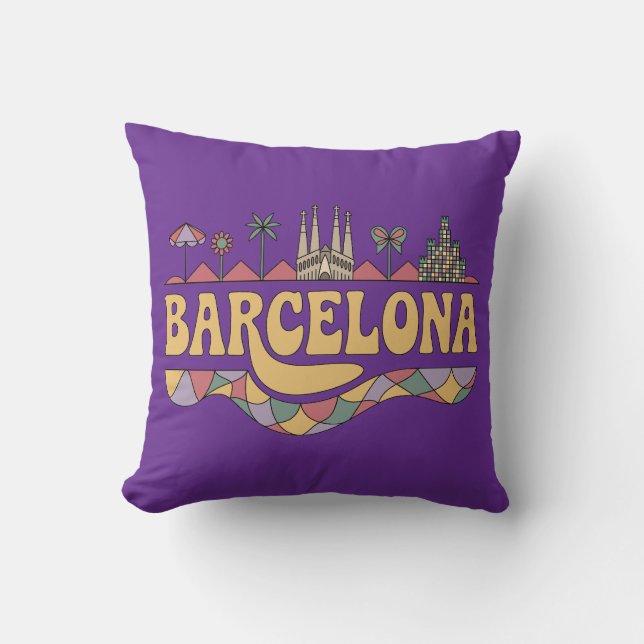 Barcelona Spain Europe Kissen (Vorderseite)