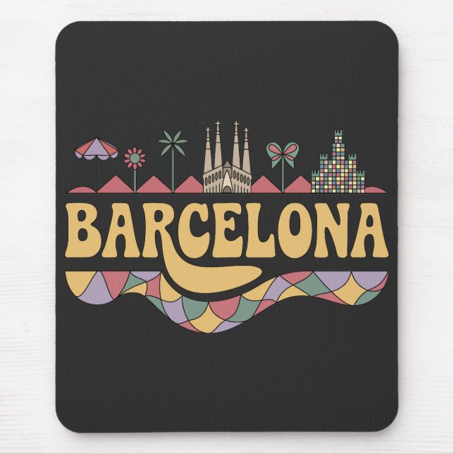 Barcelona Spain Europe Mousepad (Vorne)