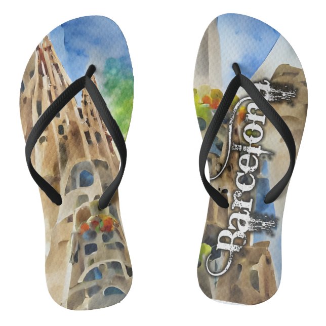 Barcelona, Spain Flip Flops (Fußbett)