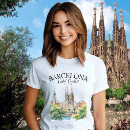 Barcelona Spain – Iconic Cathedral Tri-Blend Shirt